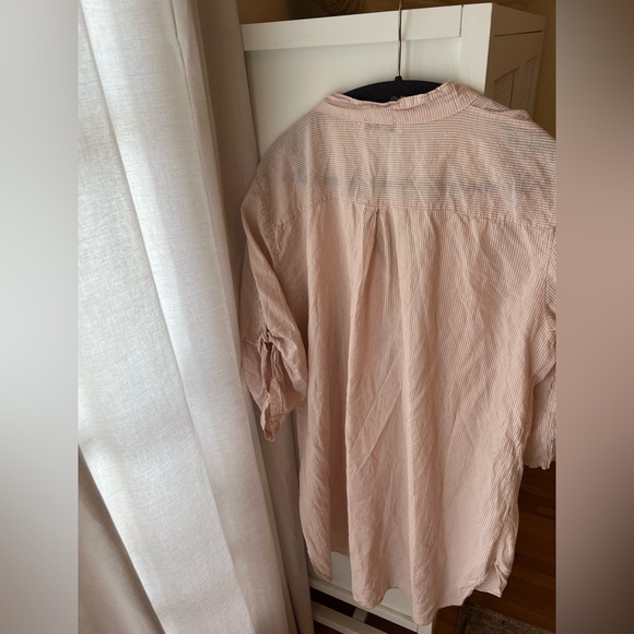 Sandra Fellini light pink and white striped blouse from Italy, no size - Picture 3 of 4